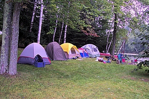 Camping by the river